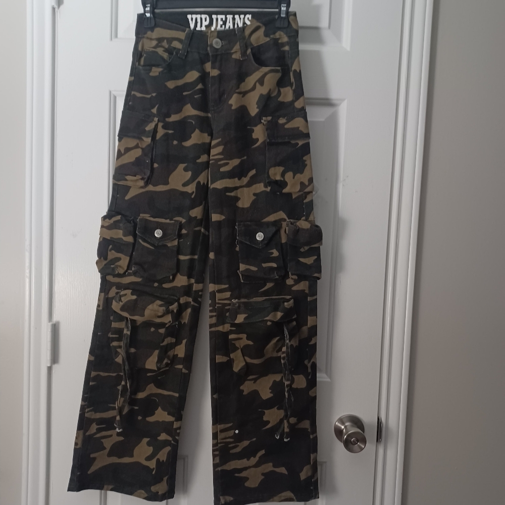 Camo Cargo Jeans Sz 0